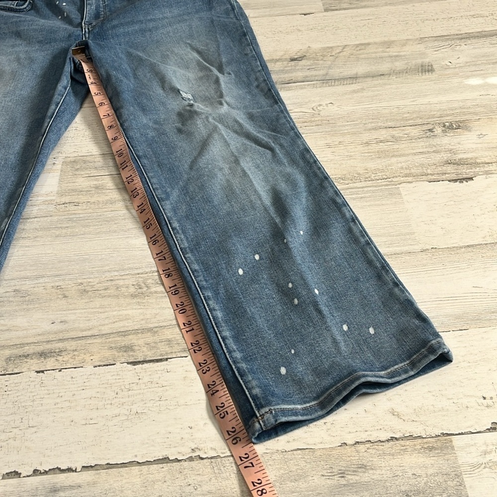 NYDJ Bleach Spattered Crop Jeans Size 12 - Picture 11 of 12